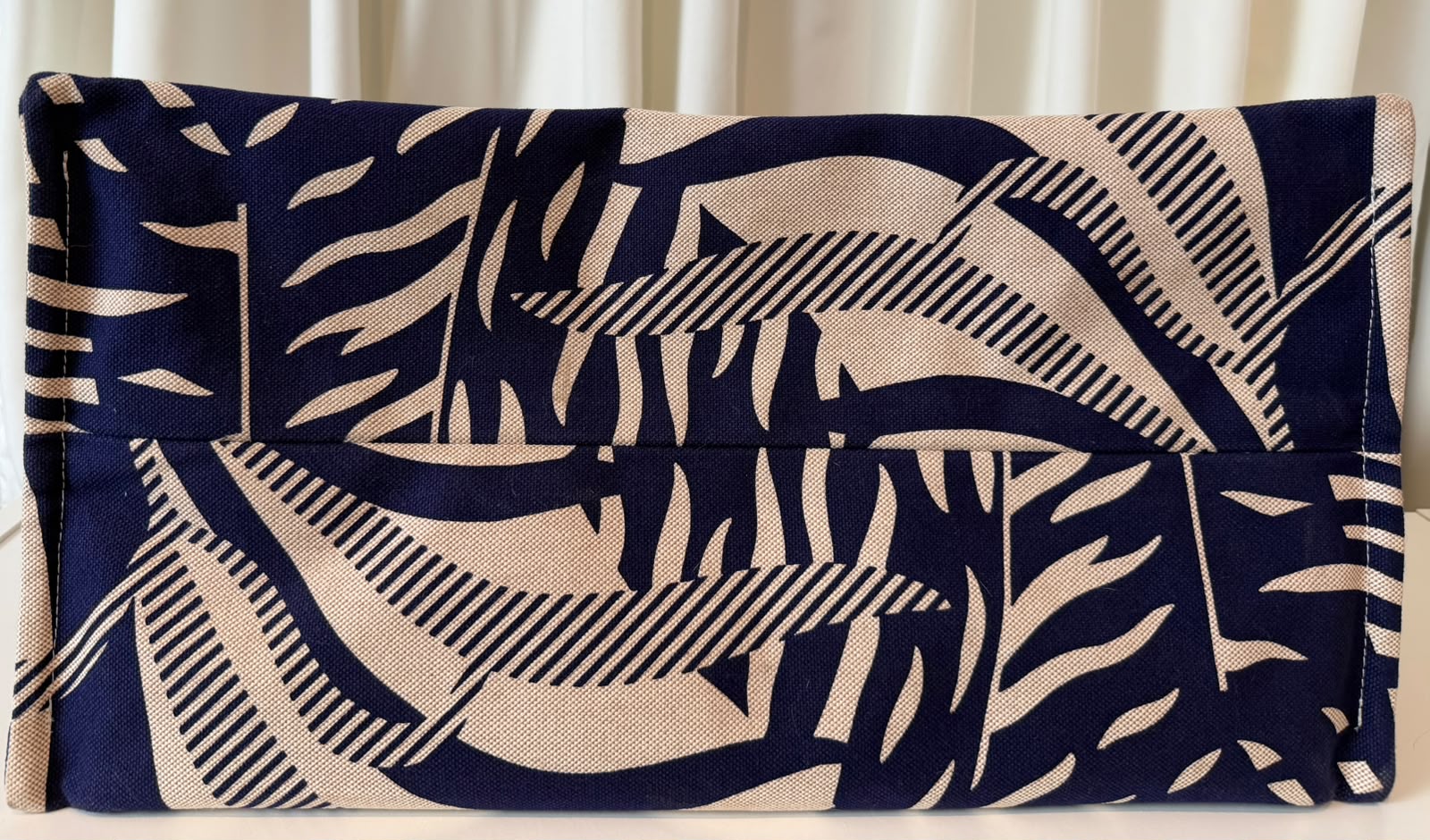 Hermès cabas Tigres Ananas Bleu marine