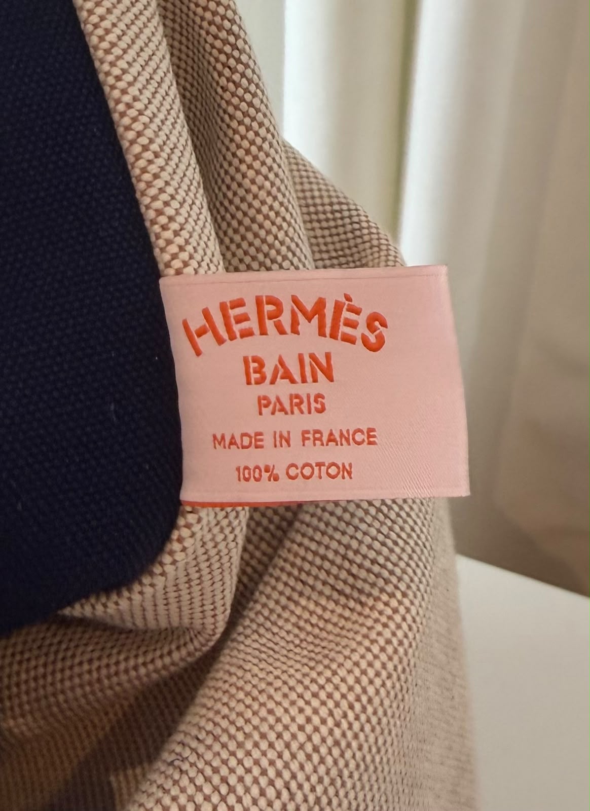 Hermès cabas Tigres Ananas Bleu marine