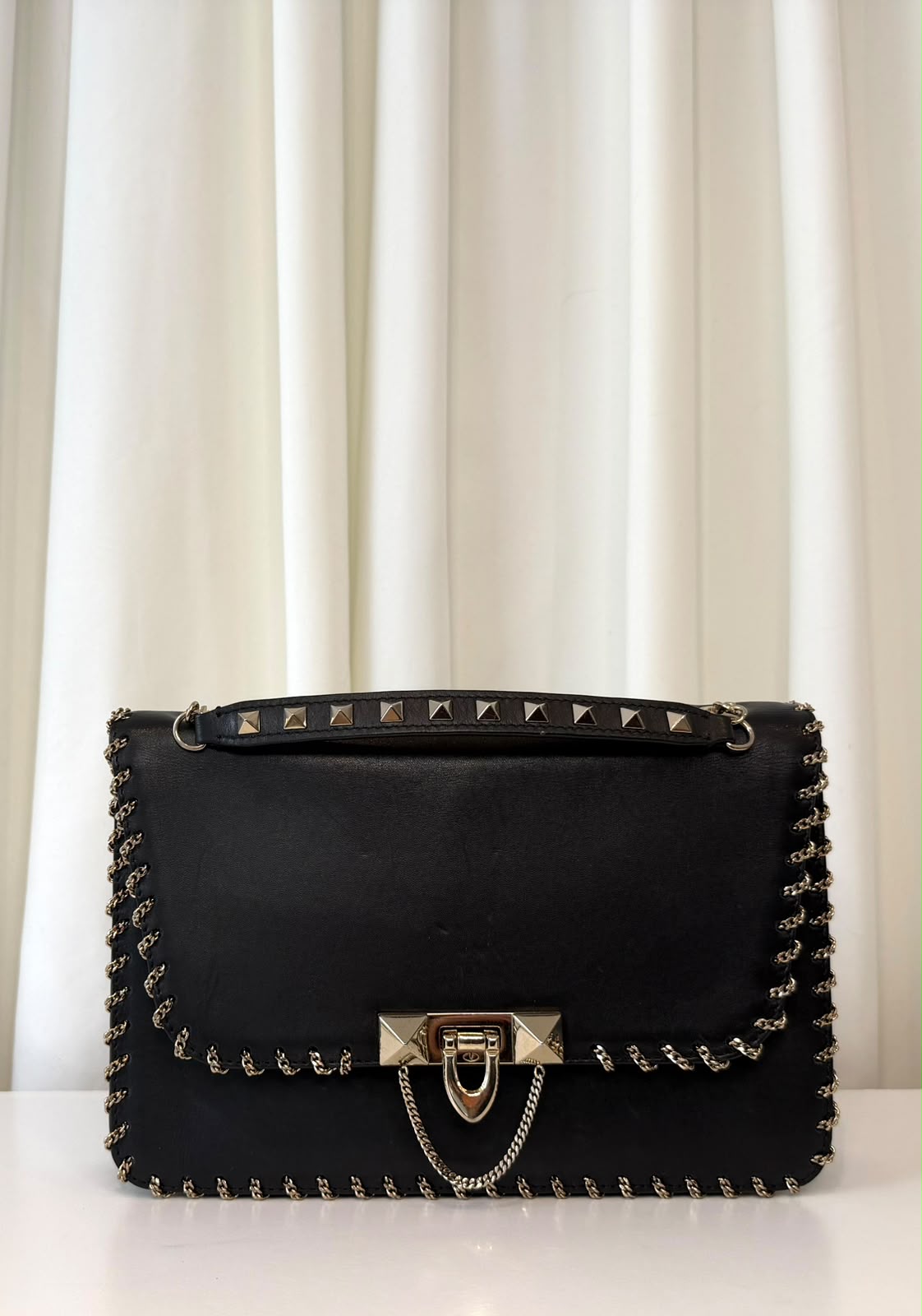 VALENTINO GARAVANI – Sac Rockstud Chaîne Noir