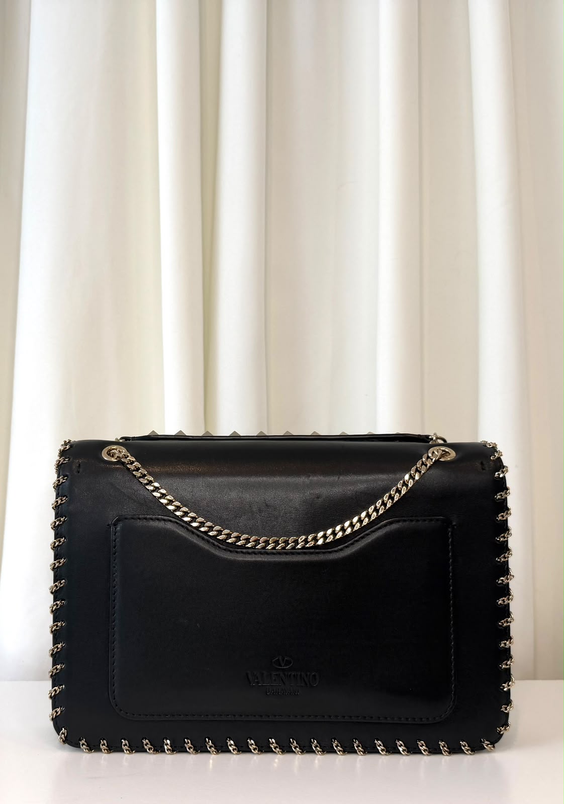 VALENTINO GARAVANI – Sac Rockstud Chaîne Noir